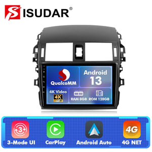 For Toyota Corolla 2009-2013 Q74 Qualcomm Android 13 9" Car Radio