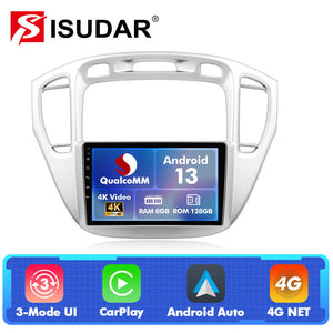 For Toyota Highlander 2000-2007 Q74 Qualcomm Android 13 9" Car Radio