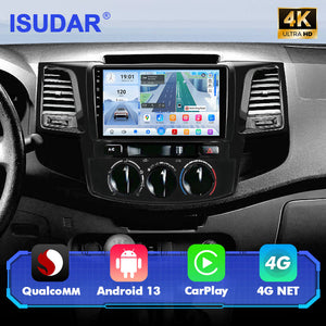 For Toyota Hilux 2005-2018 Narrow-type AC Q74 Qualcomm Android 13 9" Car Radio - ISUDAR Official Shop