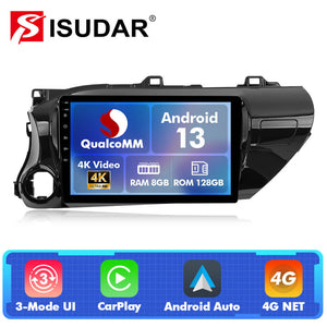 For Toyota Hilux 2016-2022 Q74 Qualcomm Android 13 10" Car Radio