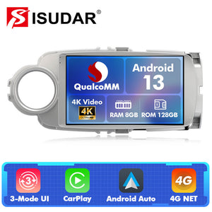 For Toyota Yaris 2012-2017 Q74 Qualcomm Android 13 9" Car Radio