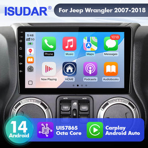Upgrade from T72 - T75 series Android 14 UIS7865 Car Radio For Jeep Wrangler 2007-2018