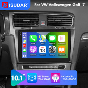NEW! Android 10-Android 13 QLED Android Auto 10” Car Radio For Left-hand drive VW/Volkswagen/Golf 7 2013-