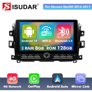 10 inch Android 14 New Design Angle Key 2.0 Touch Screen Car Radio Button Car Stereo For Nissan Navara Npx00 2015-2017