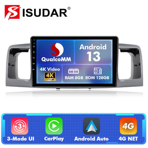 For Toyota Corolla EX 2005-2012 Q74 Qualcomm Android 13 9" Car Radio - ISUDAR Official Shop