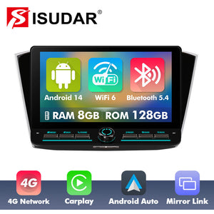 10 inch Android 14 New Design Angle Key 2.0 Touch Screen Car Radio Button Car Stereo For VW/Passat b8 Magotan 2015- - ISUDAR Official Shop