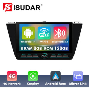 10 inch Android 14 New Design Angle Key 2.0 Touch Screen Car Radio Button Car Stereo For VW/Volkswagen/Tiguan 2017-2019 - ISUDAR Official Shop