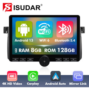 10 inch Android 14/Android 13 Button Car Radio For BMW 3 Series E46 M3 318/320/325/330/335 1998-2005
