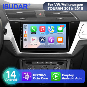 For VW/Volkswagen/TOURAN 2016-2018 T75 Android 14 UIS7865 Car Radio