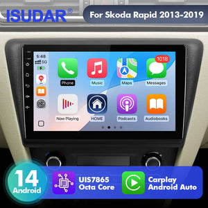 For Volkswagen Skoda Rapid 2013-2019 T75 Upgrade from T72 Android 14 UIS7865 Car Radio