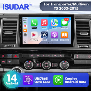For Volkswagen VW Transporter Multivan T5 Caravel T75 series Android 14 UIS7865 Car Radio with 9" Screen