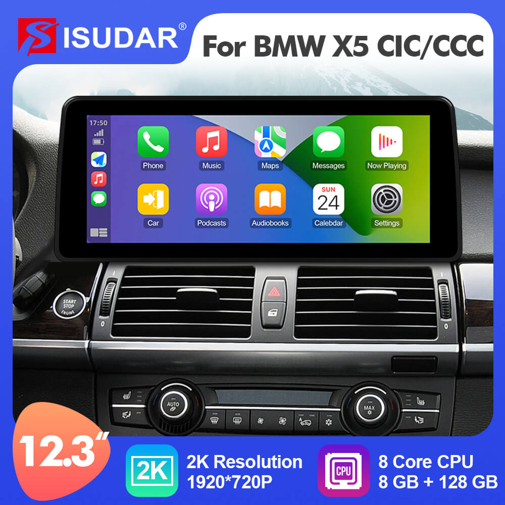 ISUDAR 12.3 Inch Android 12 Car Radio For BMW X5 E70/X6 E71 (2007