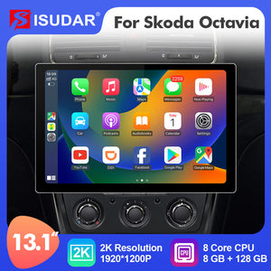 ISUDAR 13.1'' Android 12 Car Multimedia Radio Carplay Player For Skoda Octavia A5 2009 2010 2012 2013