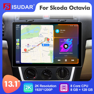 ISUDAR 13.1'' Android 12 Car Multimedia Radio Carplay Player For Skoda Octavia A5 2009 2010 2012 2013