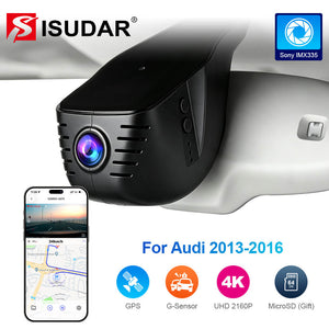 ISUDAR 2026 OEM Dash Cam 4K UHD Sony Sensor WiFi App For Audi 2013‑2016 A1 A3 A4 A5 A6 A7 A8 Q2 Q3 Q5 Q7 Q8 S1 S3 S4 S5 S6 S7 S8 RS3 RS4 RS5 RS7 TT