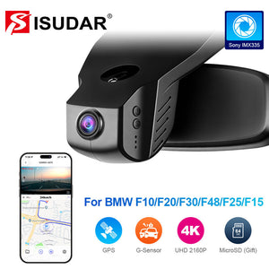 ISUDAR 2026 OEM Dash Cam 4K UHD Sony Sensor WiFi App For BMW 1 series F20 F21; 2 series F22 F45; 3 series F30 F34 F31; 4series F32 F33 F36; 5 series F10; 5 series GT F7; 6 series F06 F12 F13 (curved-angled) - ISUDAR Official Shop