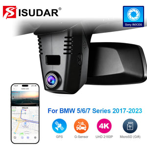 ISUDAR 2026 OEM Dash Cam 4K UHD Sony Sensor WiFi App For BMW G30 G31 G38 G11 G12 G32 M5 F90 2017-2023; 5/6/7 series 530i 540i 520i 520d 530d 540d With Probe - ISUDAR Official Shop