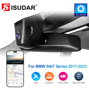 ISUDAR 2026 OEM Dash Cam 4K UHD Sony Sensor WiFi App For BMW G30 G31 G38 G11 G12 G32 M5 F90 2017-2023; 5/6/7 series 530i 540i 520i 520d 530d 540d Without Probe - ISUDAR Official Shop