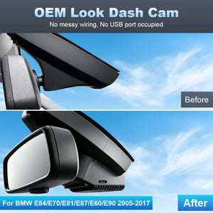 ISUDAR 2026 OEM Dash Cam 4K UHD Sony Sensor WiFi App For BMW X1 E84/ X5 E70/ X6 E71 E72 E81 E82 E87 E88 E60 E61 E66 E90 E91 E92 E93 2005-2012 - ISUDAR Official Shop