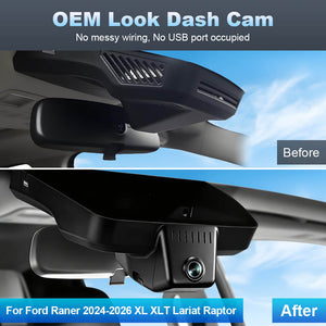 ISUDAR 2026 OEM Dash Cam 4K UHD Sony Sensor WiFi App For Ford Ranger 2024-2026 XL XLT Lariat Raptor - ISUDAR Official Shop