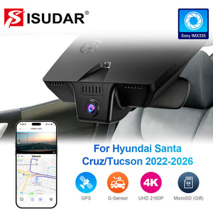 ISUDAR 2026 OEM Dash Cam 4K UHD Sony Sensor WiFi App For Hyundai Santa Cruz/ Tucson 2022-2026