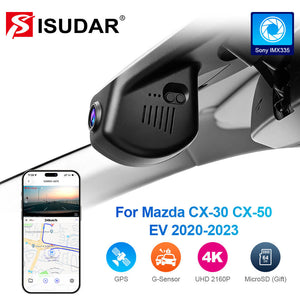 ISUDAR 2026 OEM Dash Cam 4K UHD Sony Sensor WiFi App For Mazda CX-30 CX50 CX30 CX50 EV 2020-2023