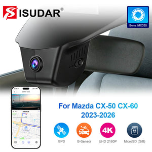 ISUDAR 2026 OEM Dash Cam 4K UHD Sony Sensor WiFi App For Mazda CX-50 CX-60 CX50 CX60 2024-2026