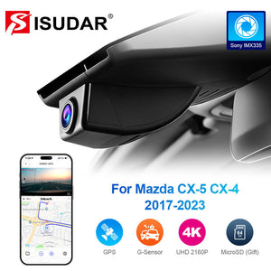 ISUDAR 2026 OEM Dash Cam 4K UHD Sony Sensor WiFi App For Mazda CX-5 CX-4 CX5 CX4 CX-9 2017-2025 Left-Hand Drive