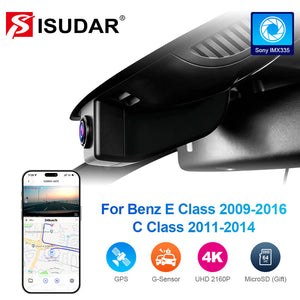 ISUDAR 2026 OEM Dash Cam 4K UHD Sony Sensor WiFi App For Mercedes-Benz E Class 2009-2016 C Class 2011-2014