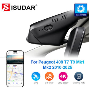ISUDAR 2026 OEM Dash Cam 4K UHD Sony Sensor WiFi App For Peugeot 408 T7 T9 Mk1 Mk2 2010-2025 - ISUDAR Official Shop