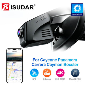 ISUDAR 2026 OEM Dash Cam 4K UHD Sony Sensor WiFi App For Porsche Cayenne/ Macan/Panamera/Cayman/Boxster 2014-