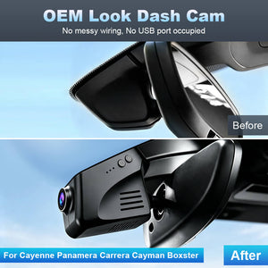 ISUDAR 2026 OEM Dash Cam 4K UHD Sony Sensor WiFi App For Porsche Cayenne/ Macan/Panamera/Cayman/Boxster 2014-