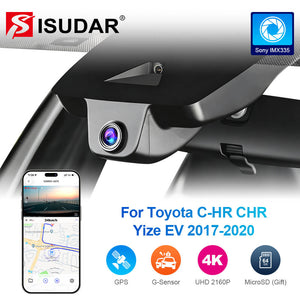 ISUDAR 2026 OEM Dash Cam 4K UHD Sony Sensor WiFi App For Toyota C-HR CHR Yize EV 2017 - 2020
