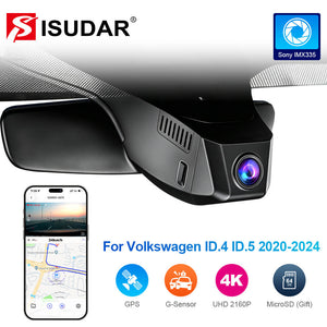 ISUDAR 2026 OEM Dash Cam 4K UHD Sony Sensor WiFi App For Volkswagen ID.4 ID.5 ID4 ID5 2020-2024