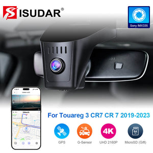 ISUDAR 2026 OEM Dash Cam 4K UHD Sony Sensor WiFi App For Volkswagen Touareg 3 CR7 CR 7 2019-2023
