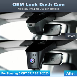 ISUDAR 2026 OEM Dash Cam 4K UHD Sony Sensor WiFi App For Volkswagen Touareg 3 CR7 CR 7 2019-2023
