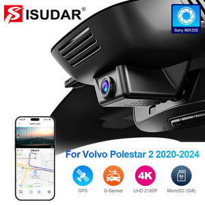 ISUDAR 2026 OEM Dash Cam 4K UHD Sony Sensor WiFi App For Volvo Polestar 2 2020-2024 - ISUDAR Official Shop