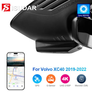 ISUDAR 2026 OEM Dash Cam 4K UHD Sony Sensor WiFi App For Volvo XC40 2019-2022