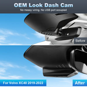 ISUDAR 2026 OEM Dash Cam 4K UHD Sony Sensor WiFi App For Volvo XC40 2019-2022