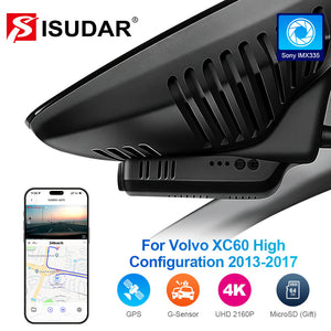 ISUDAR 2026 OEM Dash Cam 4K UHD Sony Sensor WiFi App For Volvo XC60 High Configuration 2013-2017
