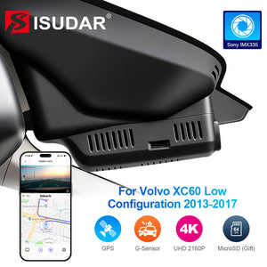 ISUDAR 2026 OEM Dash Cam 4K UHD Sony Sensor WiFi App For Volvo XC60 Low Configuration 2013-2017