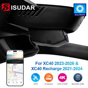 ISUDAR 2026 OEM Custom Dash Cam | 4K UHD | Sony Sensor | WiFi App | Volvo XC40 2023-2026 & XC40 Recharge 2021-2024 - ISUDAR Official Shop