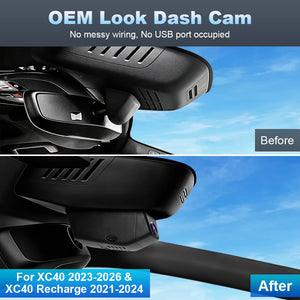 ISUDAR 2026 OEM Custom Dash Cam | 4K UHD | Sony Sensor | WiFi App | Volvo XC40 2023-2026 & XC40 Recharge 2021-2024 - ISUDAR Official Shop