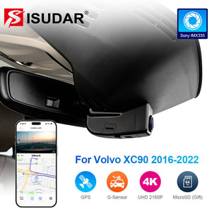 ISUDAR 2026 OEM Hidden DVR | 4K UHD | Sony Sensor | WiFi App | For Volvo XC90 2016-2022