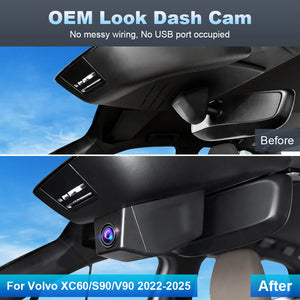 ISUDAR 2026 OEM Dash Cam | 4K UHD | Sony Sensor | WiFi App | Volvo XC60/S90/V90 2022- - ISUDAR Official Shop