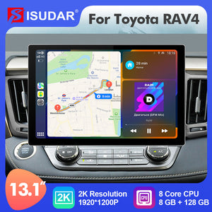 ISUDAR 2K 13.1'' 8 Core Android 12 Car Multimedia Radio Player For Toyota RAV4 4 XA40 5 XA50 2012-2018