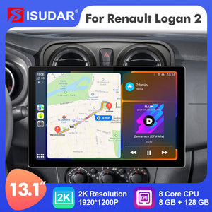 ISUDAR 2K 13.1'' Android 12 Car Radio Player For Renault Logan 2 2012 -2019/ Sandero 2 2014-2019