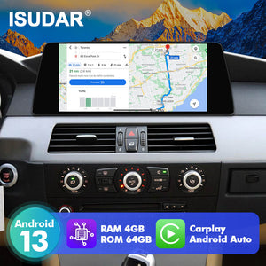 ISUDAR 10.33"Android 13 Car radio For BMW 5 Series E60/E61/E62 2004-2008 CCC