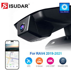 ISUDAR 2026 OEM Dash Cam 4K UHD Sony Sensor WiFi App For RAV4 2019-2021 Hybrid Prime & RAV4Prime 2021-2024