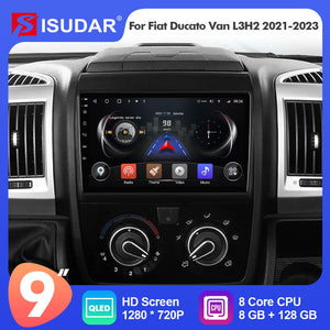 ISUDAR Andriod 12 Carplay Auto For Fiat Ducato Van L3H2 2021 - 2023 Car Radio Multimedia Video Player Stereo Navigation GPS DVD 4G WiFi